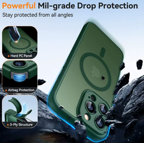 Frosted Magnetic Phone Case Shield