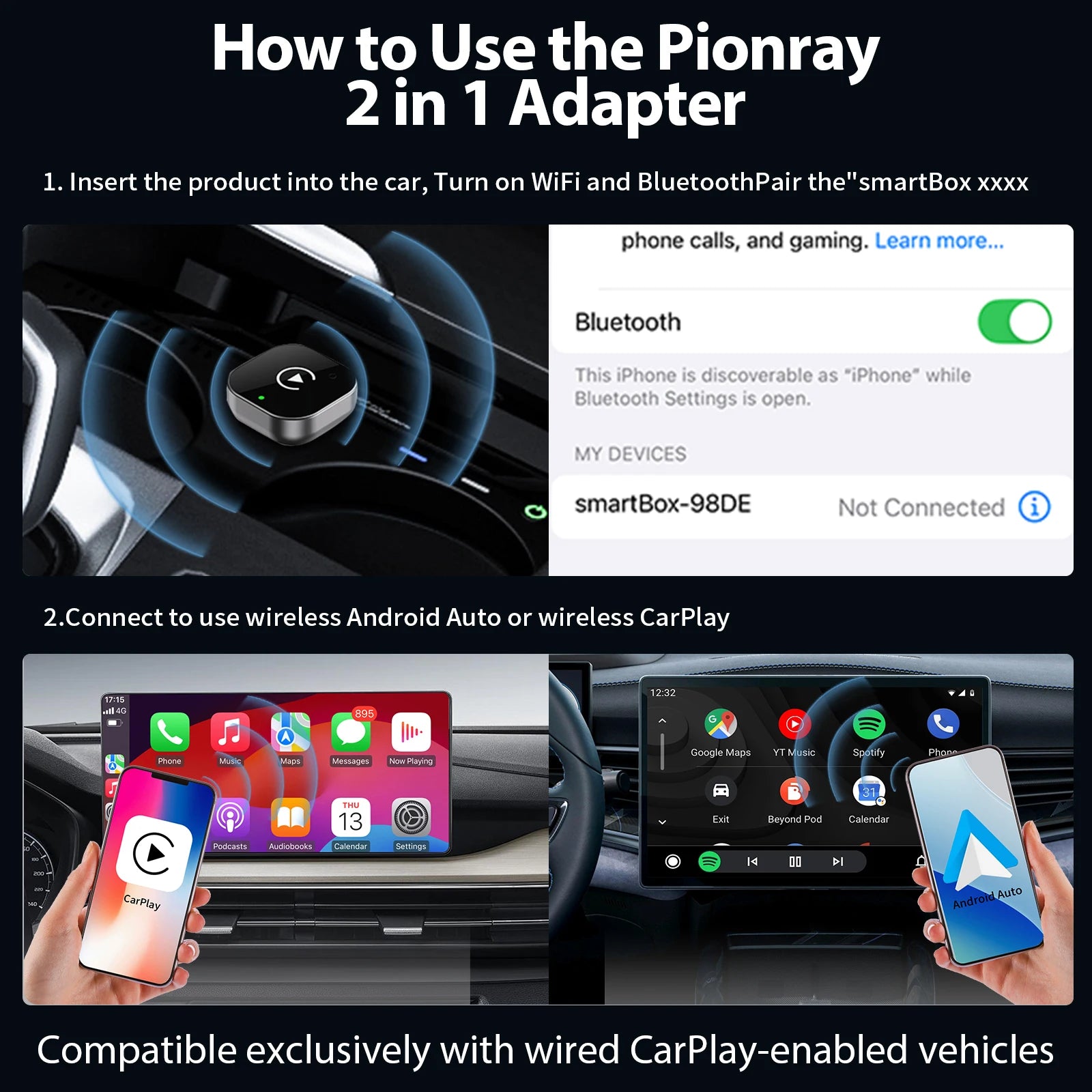 EasyDrive Wireless CarPlay Adapter Plus