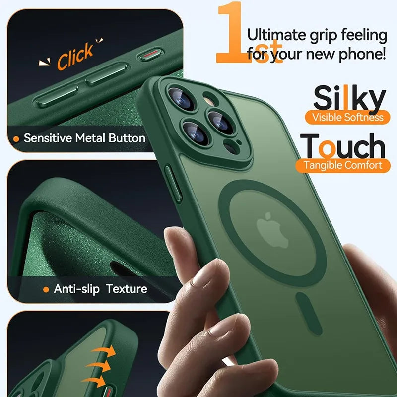 Frosted Magnetic Phone Case Shield